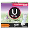 U by Kotex Security Maxi Pads, Overnight Absorbency, 01404, Pack of 14