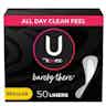 U by Kotex Barely There Panty Liner, Regular Absorbency, 42489, Case of 400 (8 Packs)