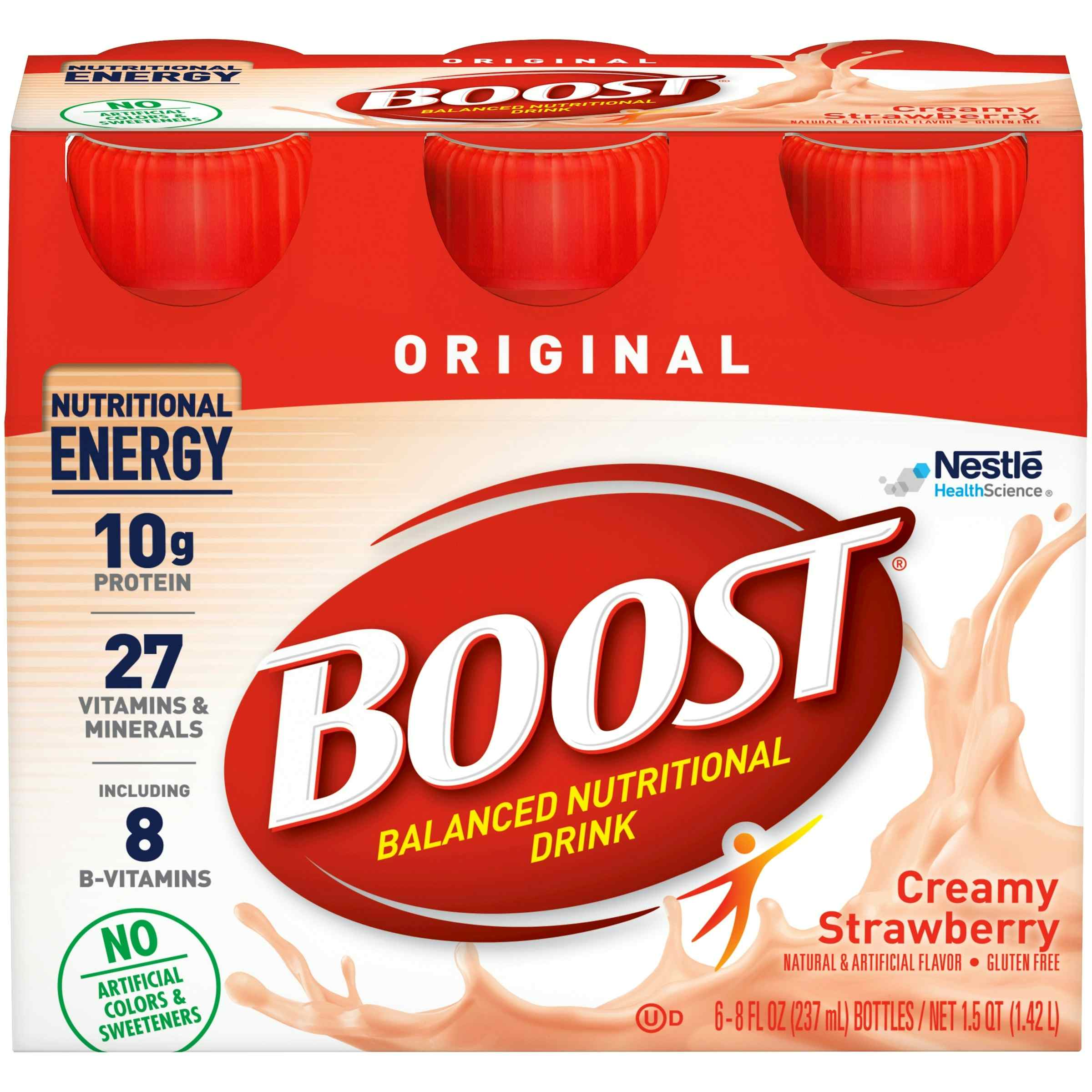 Boost Original Oral Supplement, Creamy Strawberry, 8 oz., 00041679676363, Case of 24 (4 Packs)