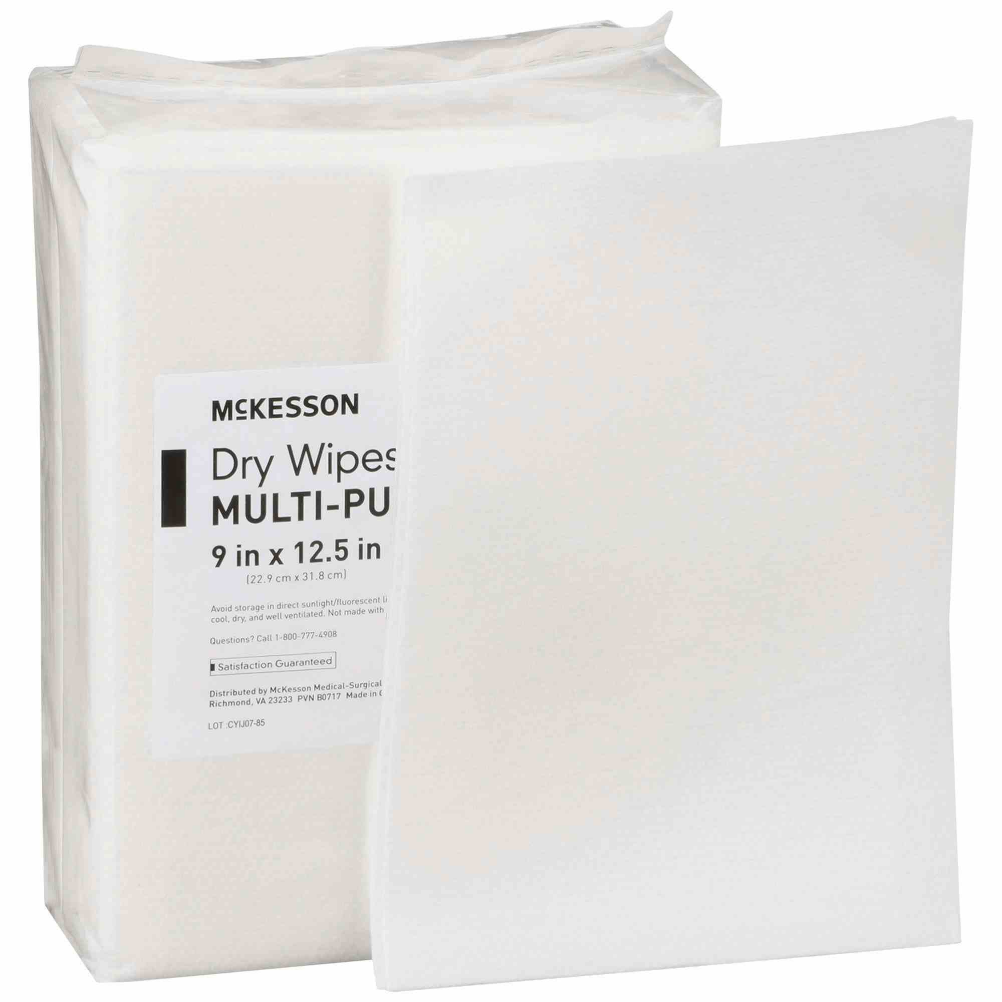 McKesson Multi-Purpose Dry Wipes, 46085, Pack of 48