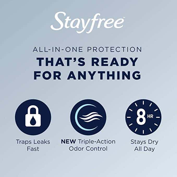 Stayfree Ultra Thin with Wings, Overnight Absorbency