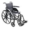 drive Viper Lightweight Wheelchair, Flip Back Desk Arm, Swing-Away Elevating Legrests, L414DDA-ELR, 14" - 1 Each