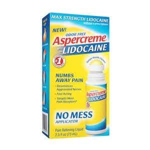Aspercreme Maximum Strength with Lidocaine Pain Relieving Creme, Roll-On, 2.5 oz., 0-41167-058107, 1 Each