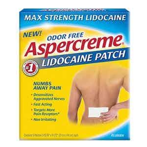 Aspercreme Maximum Strength Lidocaine Patch, 0-41167-058404, 1 Each
