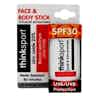 Thinksport Face and Body Sunscreen Stick, SPF 30, 0.64 oz, THINKSPORTSTICK, 1 Each