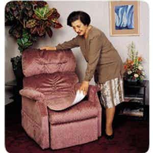 Fiberlinks Textiles Waterproof Chair Pad, 21" x 22", A2122/AL, Almond - 1 Each