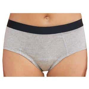 Thinx Cotton Brief, Grey, Moderate Absorbency, THBC010701, X-Small (24 - 25") - 1 Each