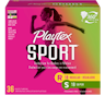 Playtex Sport Tampons Multipack, Unscented, Regular & Super Absorbencies, 02690, Box of 36