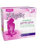 Playtex Simply Gentle Glide Tampons, Unscented, Ultra Absorbency, 02694, Box of 36