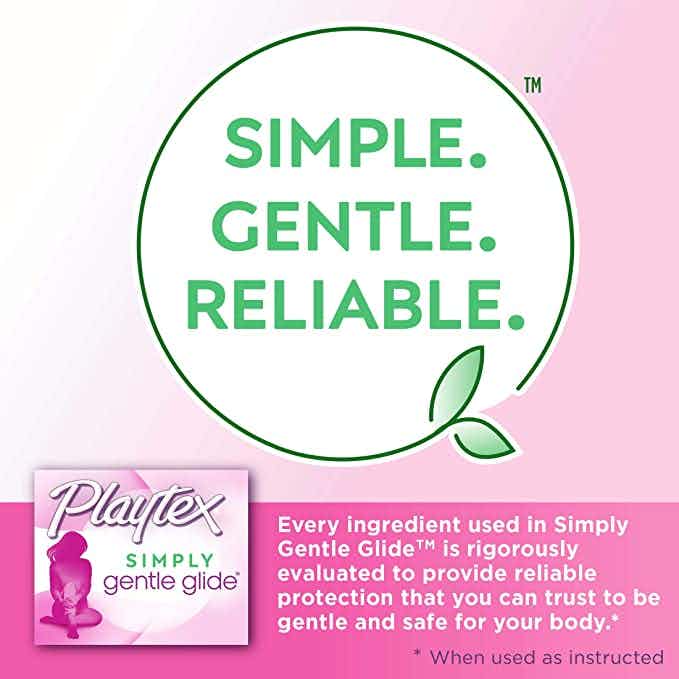 Playtex Simply Gentle Glide Tampons, Unscented, Ultra Absorbency