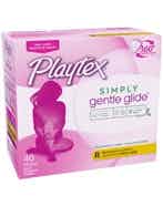Playtex Simply Gentle Glide Tampons, Unscented, Regular Absorbency, 02699, Box of 40