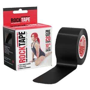 RockTape H2O Kinesiology Tape, Pre-Cut, 2" X 16.4', 497578, Black - 1 Each