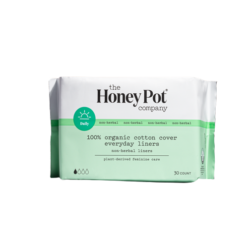 The Honey Pot Organic Cotton Non Herbal Everyday Panty Liners, F8858, Pack of 30