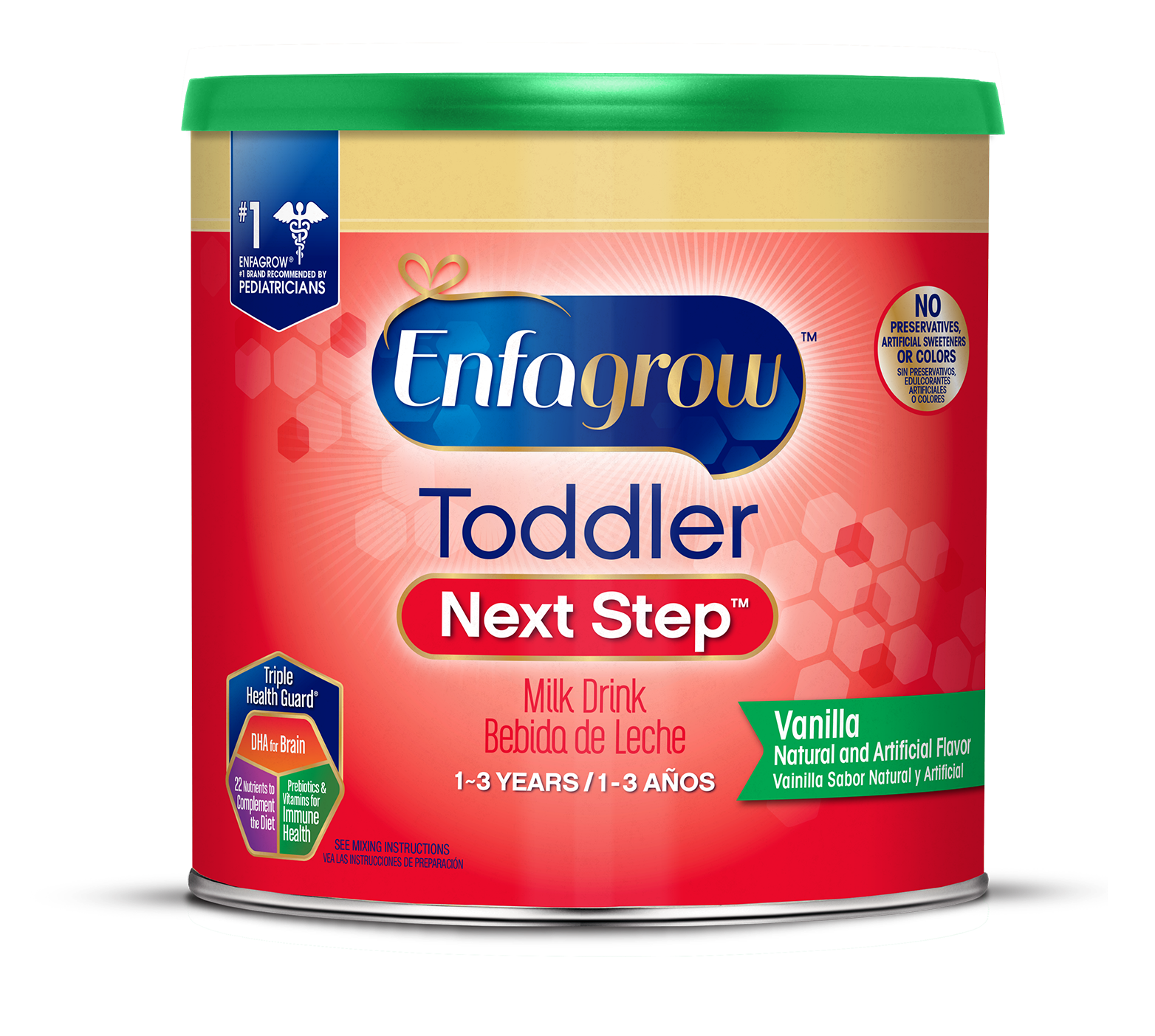 Enfagrow Toddler Next Step Drink, Vanilla, Powder, 24oz Can, 869217, 1 Each