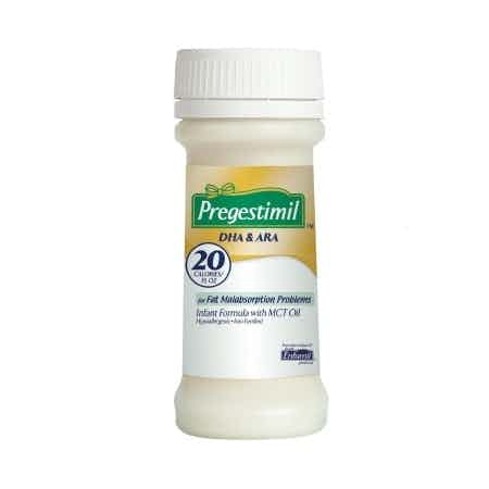 Enfamil Pregestimil DHA & ARA Infant Formula with MCT Oil Nursette Bottle, Ready-to-Use Liquid, 2 oz., 143301, 20 Calories - Case of 48 (8 Packs)
