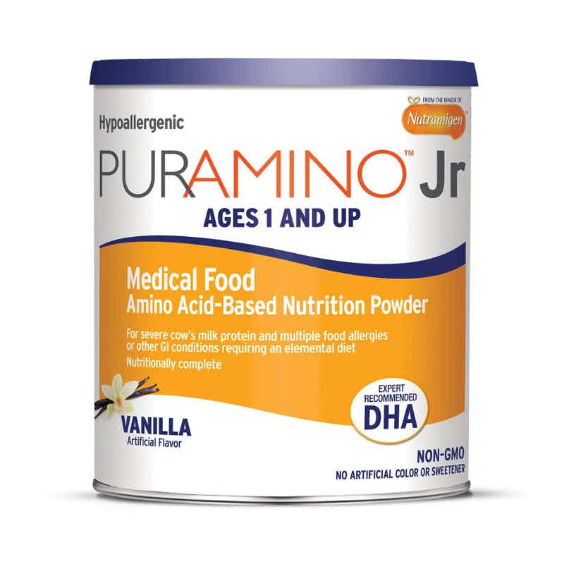 PurAmino Jr Medical Food Amino-Based Nutrition Powder, Vanilla, 14.1 oz., 178801, 1 Each