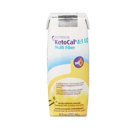 Nutrica KetoCal 4:1 LQ Multi Fiber Supplement, Vanilla Flavor, 8 oz., 113354, Case of 27