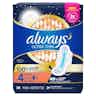Always Ultra Thin Pads with Wings,  Size 4, Overnight Absorbency, 80361807, Pack of 36