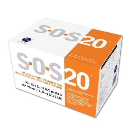 Vitaflo S.O.S.20 Carborhydrate Oral Supplement Powder, 42g Packets, 52278, Case of 30