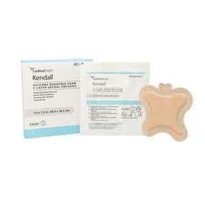 Cardinal Health Kendall Silicone Bordered 5-Layer Foam Sacral Dressing, Small, 7.2 X 7.2", BFMSMSCRL, Box of 5