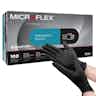 Microflex MidKnight Touch Exam Gloves,Textured Fingertips, Chemo Approved, Black, 93732080, Medium - Box of 100