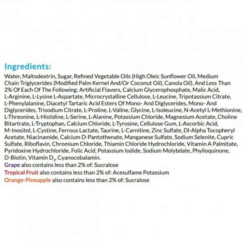 Nutricia Neocate Splash Amino Acid Based Supplemental Formula, Ready-To-Use, Orange & Pineapple, 8 oz., 122436, Ingredients