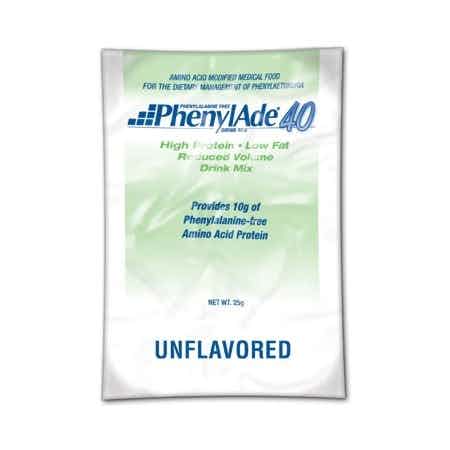 PhenylAde 40 PKU Oral Supplement, Unflavored, 25 Grams, 119863, Case of 20