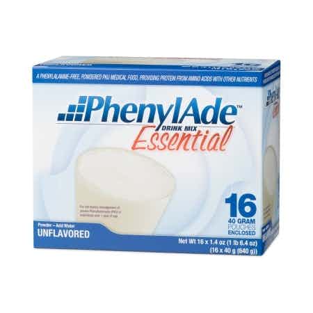 PhenylAde Essential PKU Oral Supplement, Unflavored, 40 Grams, 119861, Case of 16
