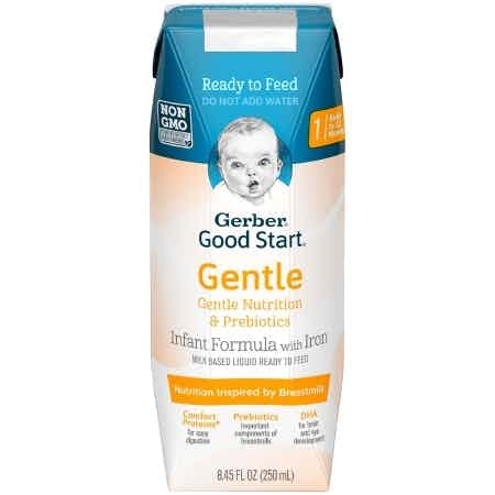 Gerber Good Start Gentle Infant Formula with Iron, Ready-to-Use Liquid, 8.45 oz., 5000056892, Pack of 4