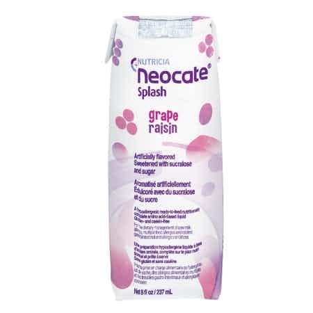 Nutricia Neocate Splash Amino Acid Based Supplemental Formula, Ready-To-Use, Grape Raisin, 8 oz., 122435, 1 Each