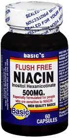 Basic's Flush Free Niacin, 60 Capsules, 30761020912, 1 Bottle