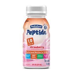 PediaSure Peptide 1.0 Peptide-Based Nutrition Oral Supplement & Tube Feeding Formula, Strawberry, 8 oz., 67411, Case of 24