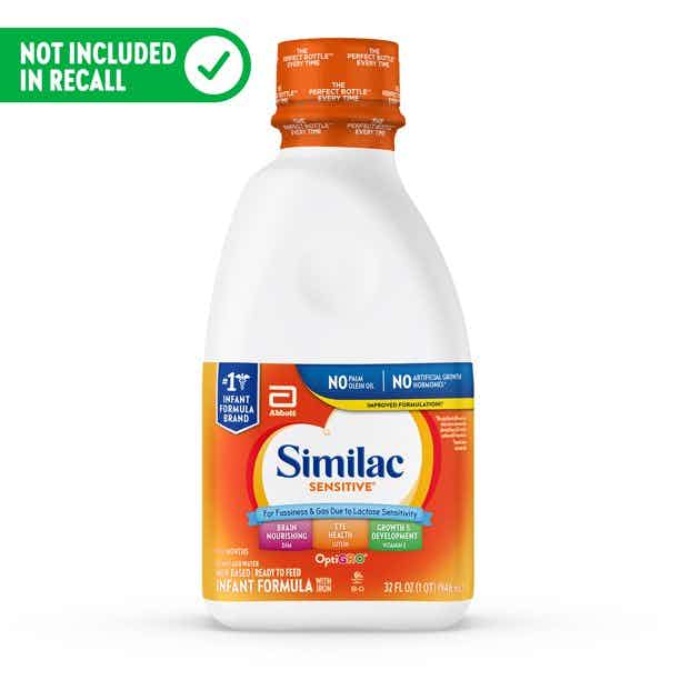Similac Sensitive Infant Formula, Ready to Feed, 32 oz., 5753378, 1 Each