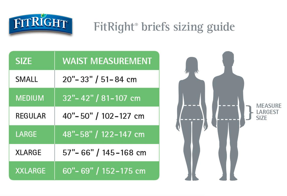 FitRight Restore Super Incontinence Briefs Adult Diapers with Tabs, Heavy Absorbency