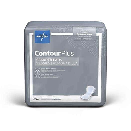Medline ContourPlus Bladder Control Pads, Maximum Absorbency