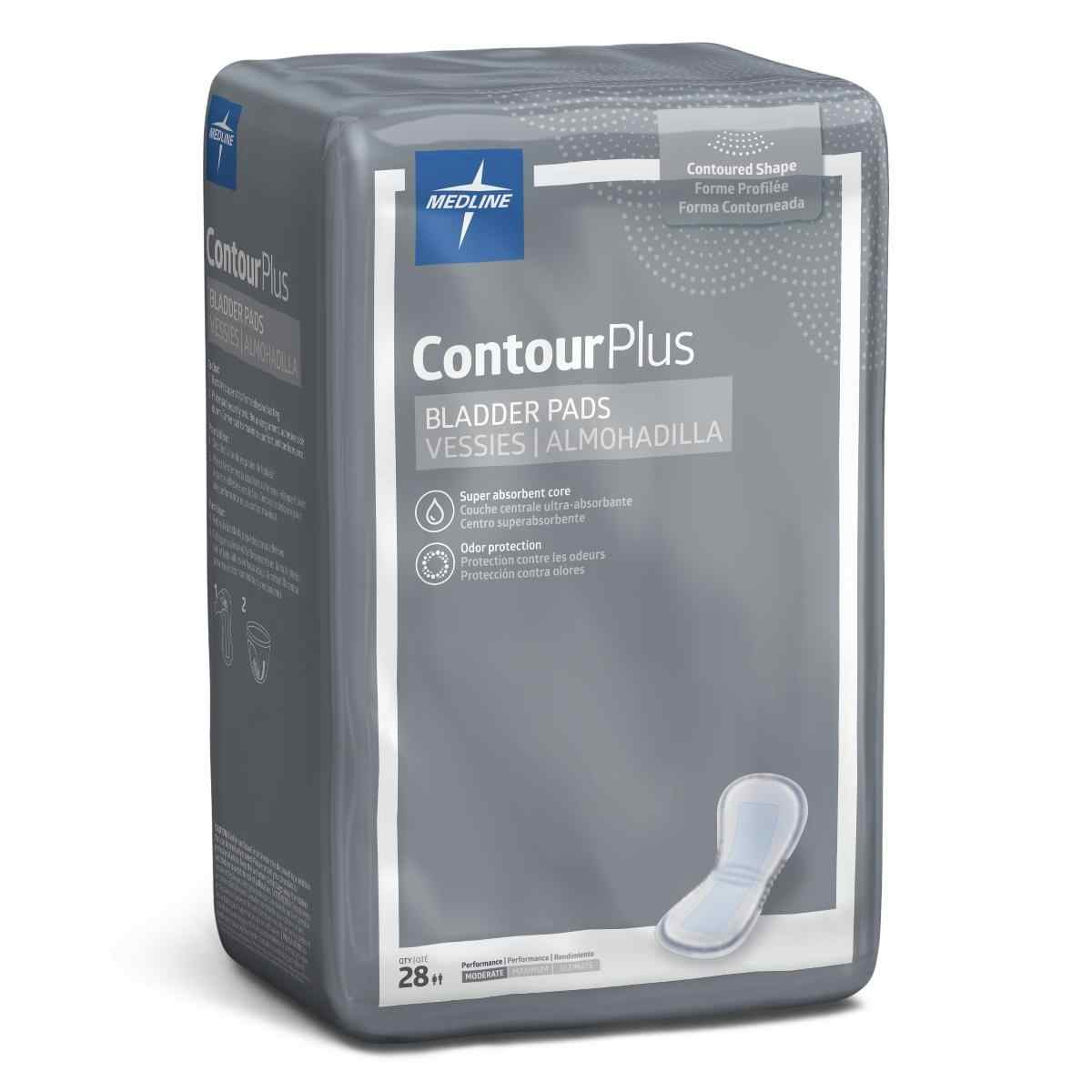 Medline ContourPlus Bladder Control Pads, Moderate Absorbency, BCPE01, 5.5" X 10.5" - Case of 336