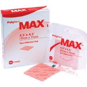 PolyMem Max Foam Non-Adhesive Pad Wound Dressing, Sterile, 8 X 8", 5088, Box of 5