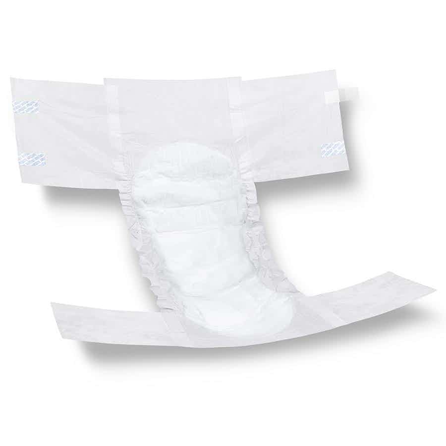 FitRight Basic Incontinence Briefs Adult Diapers with Tabs, Moderate Absorbency, FITBASICMDZ, M (32"-42") - Bag of 25
