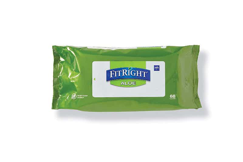 FitRight Aloe Wet Wipes, MSC263754H, Scented, 1 Pack (68 wipes)