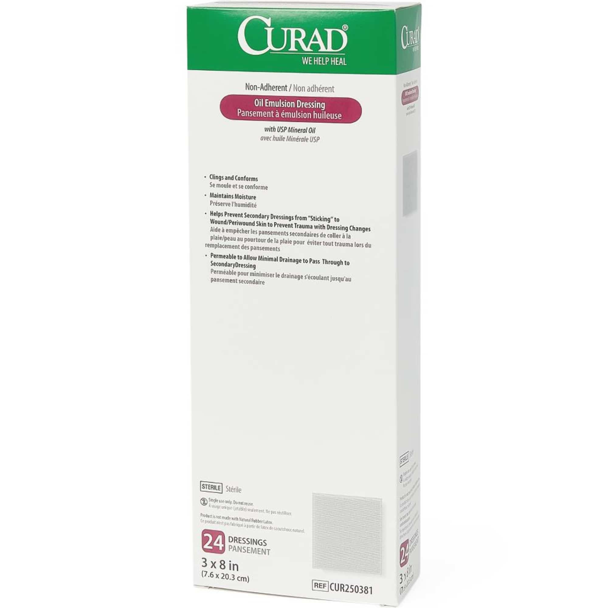 curad oil emulsion dressing MEDLINE INDUSTRIES, INC. CUR250381 CURAD Oil Emulsion Dressing