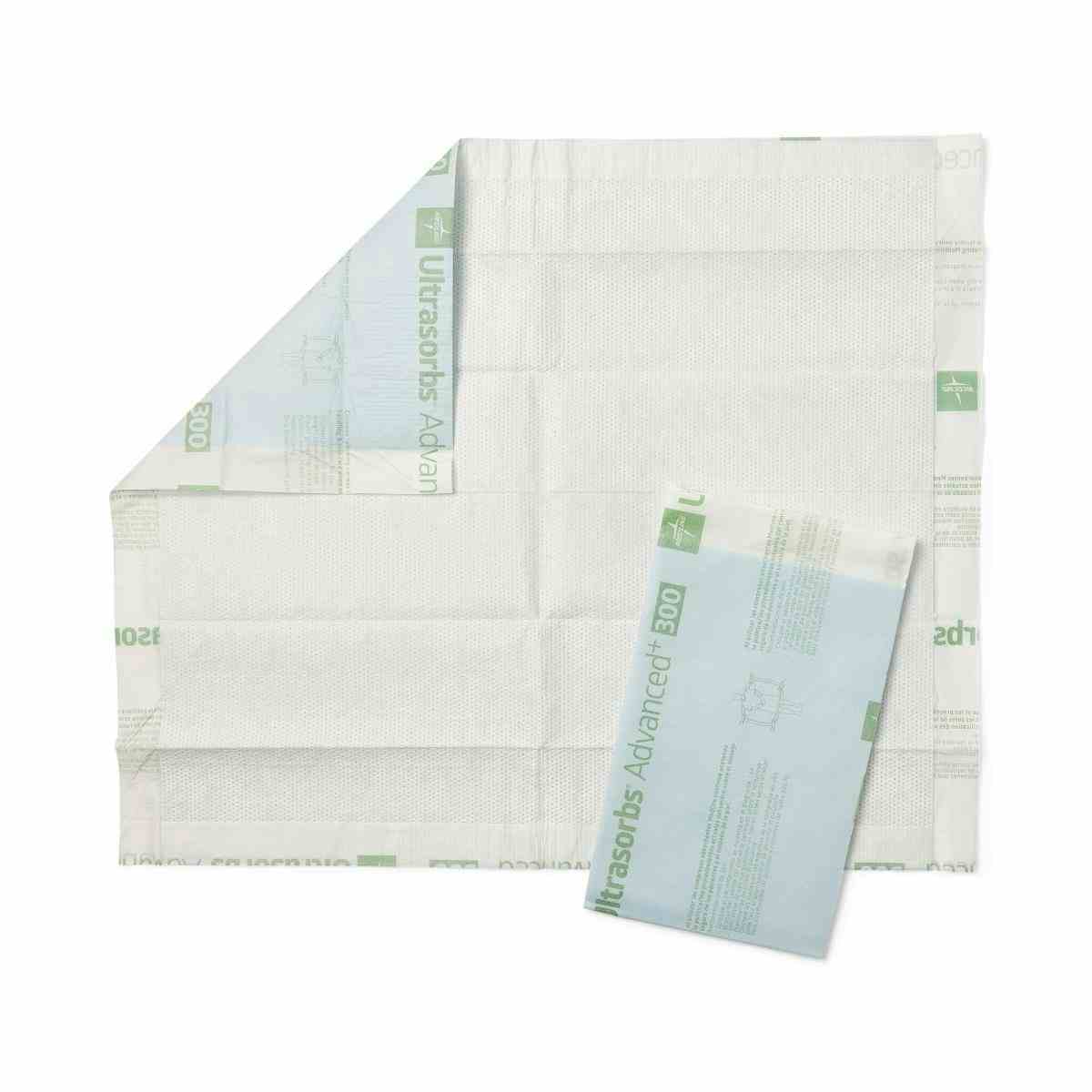 Medline Ultrasorbs Advanced+ Premium Absorbent Underpads, Extra Absorbency, USAP3136LC1, 300 lb. (30" x 36") - Case of 40