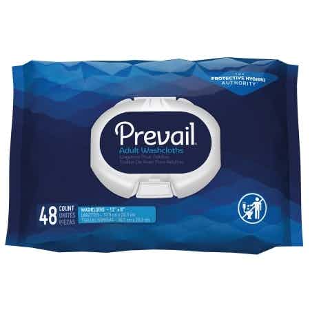 Prevail Disposable Adult Washcloths, WW-715, Case of 6 - 48 Count