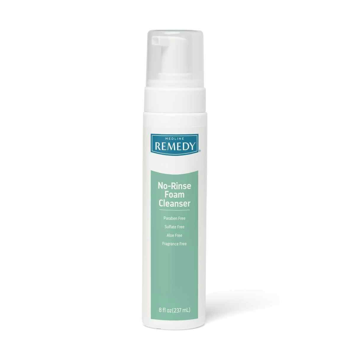 Medline Remedy No-Rinse Foam Cleanser, Pump Bottle, MSC09108, 8 oz. - Case of 12