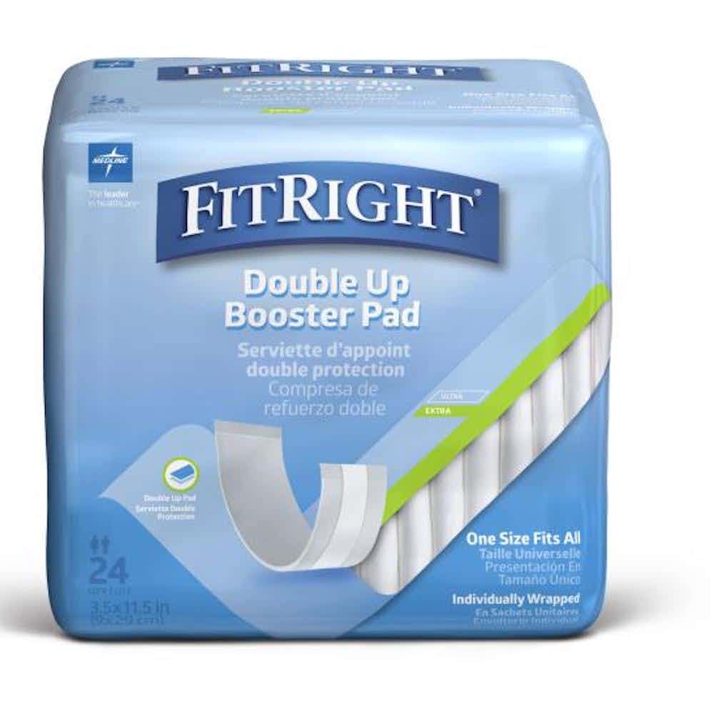 FitRight Double Up Booster Pads, Level 2, MSC326015H, 3.5 X 11.5 Inches - Bag of 24