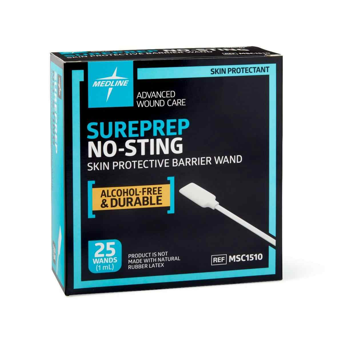 Medline Sureprep No-Sting Skin Protective Barrier Wand, MSC1510Z, 1 ml - Box of 25