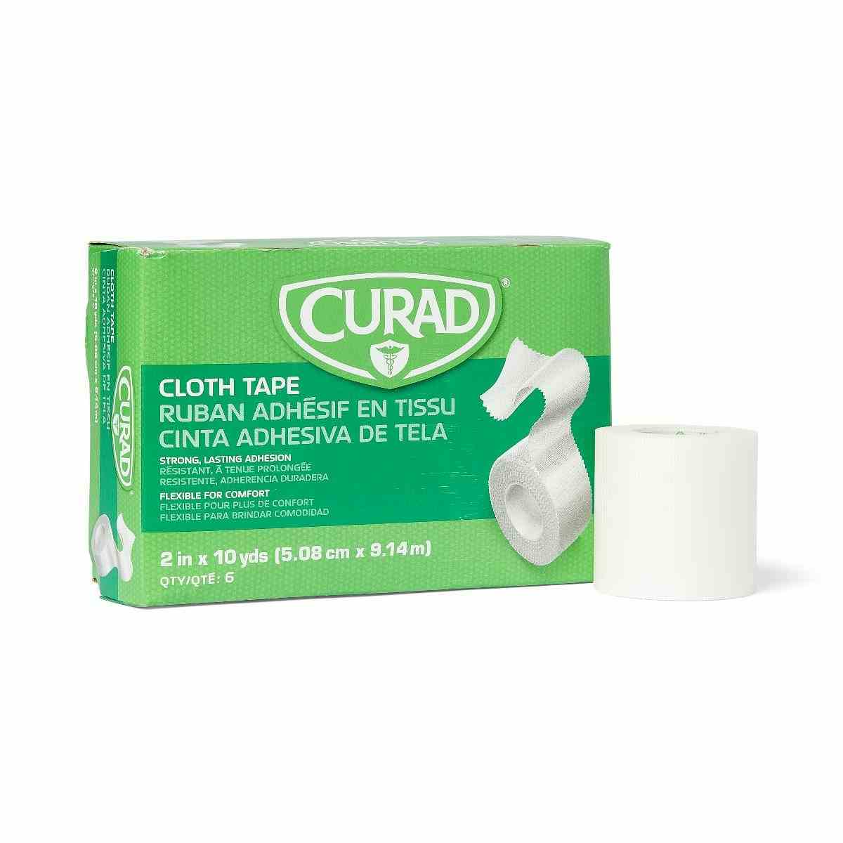 CURAD Silk Cloth Adhesive Tape, NON270102Z, 2" X 10 yd - Box of 6