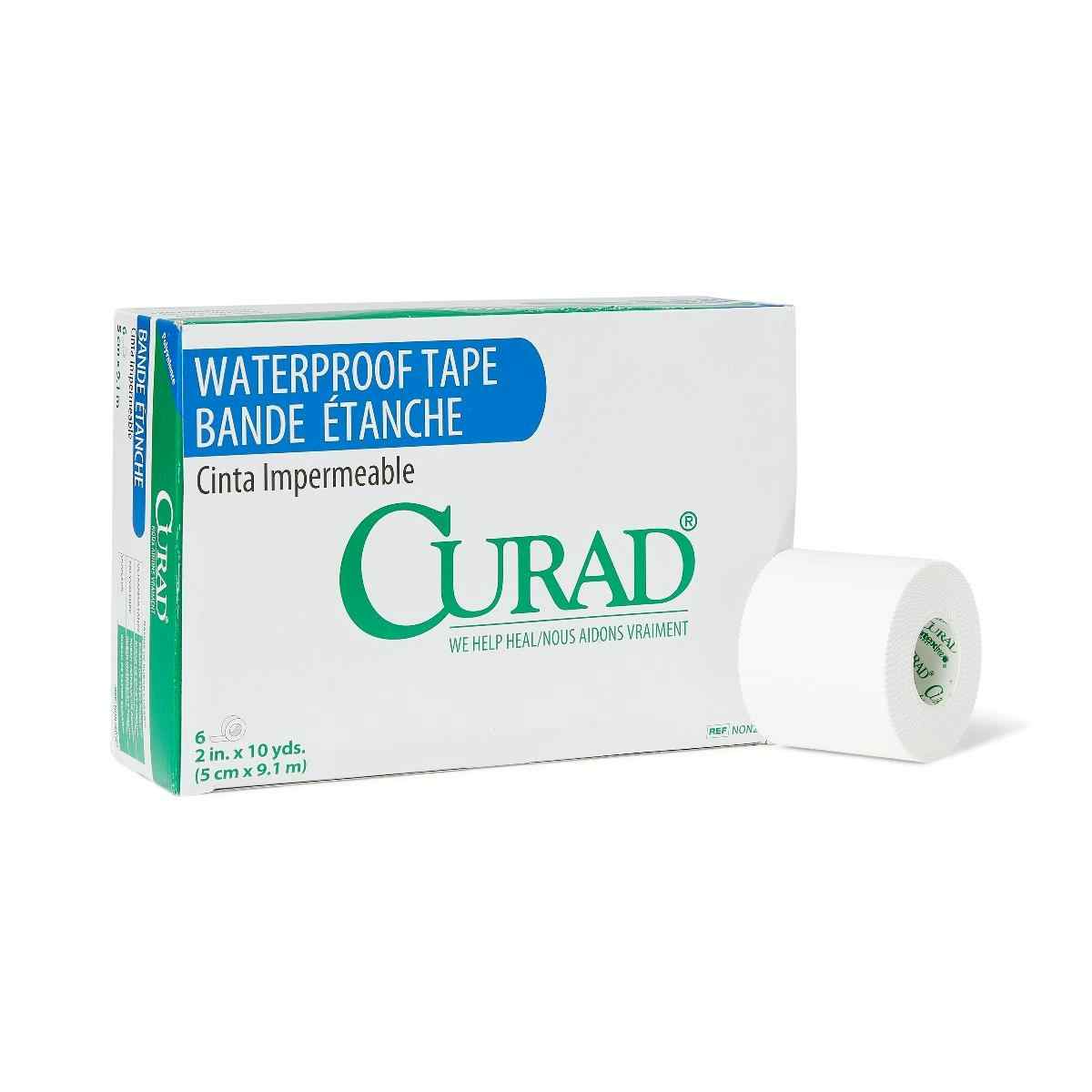 CURAD Waterproof Adhesive Tape, NON260502Z, 2" X 10 yd - Box of 6