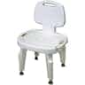 Maddak Inc Bath Safe Adjustable Shower Seat with Back, No Arms, 727142101, 1 Each