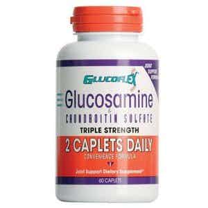 Glucoflex Glucosamine and Chondroitin Sulfate Triple Strength Supplement, N4420, 1 Bottle (120 Tablets)
