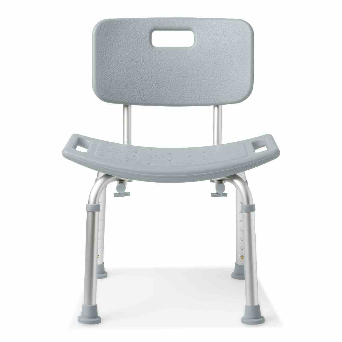Medline Deluxe Aluminum Shower Chair with Back, G2-101KRX1, 1 Each